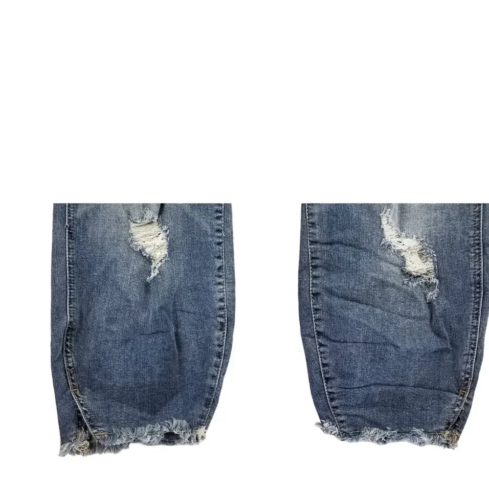 Torrid Ankle Skinny Distressed Hem Lightwash JeansWomen's Sz 22R - Picture 3 of 6